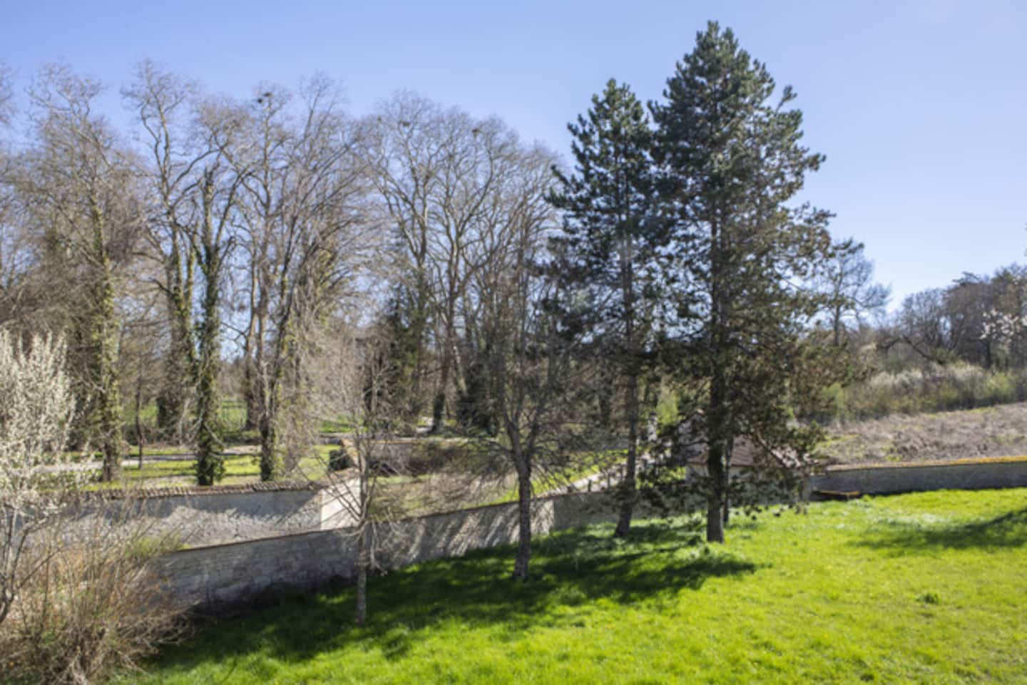 Le parc du château depuis la maison